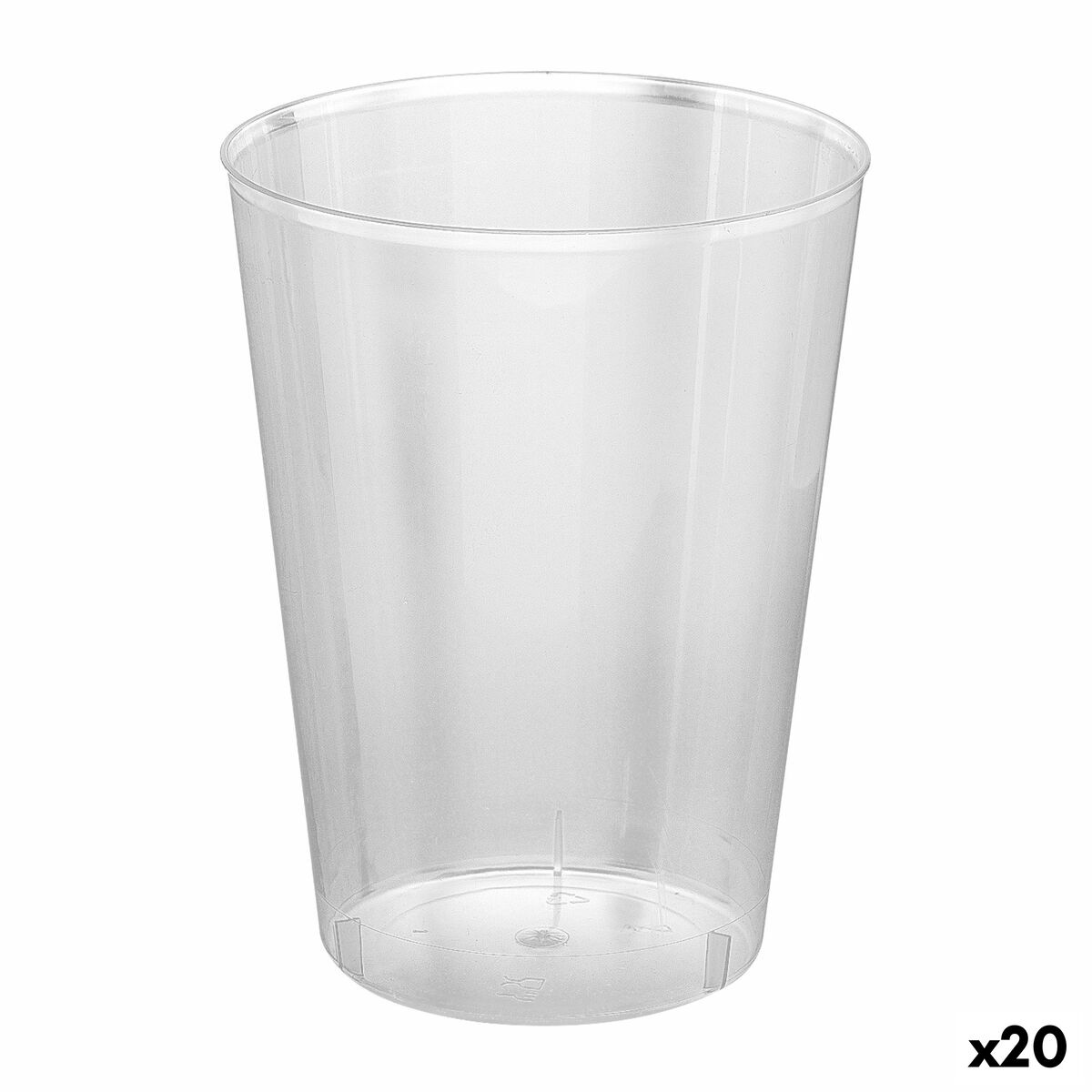 Set van herbruikbare glazen Algon Cider Transparant 10 Onderdelen 480 ml (20 Stuks)