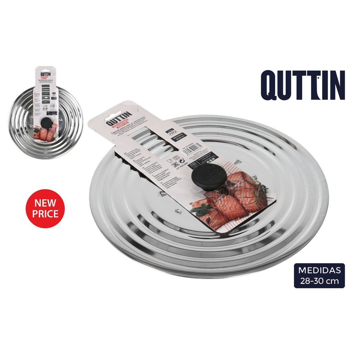 Image secondaire de Couvercle pour poêle Quttin Quttin Acier inoxydable