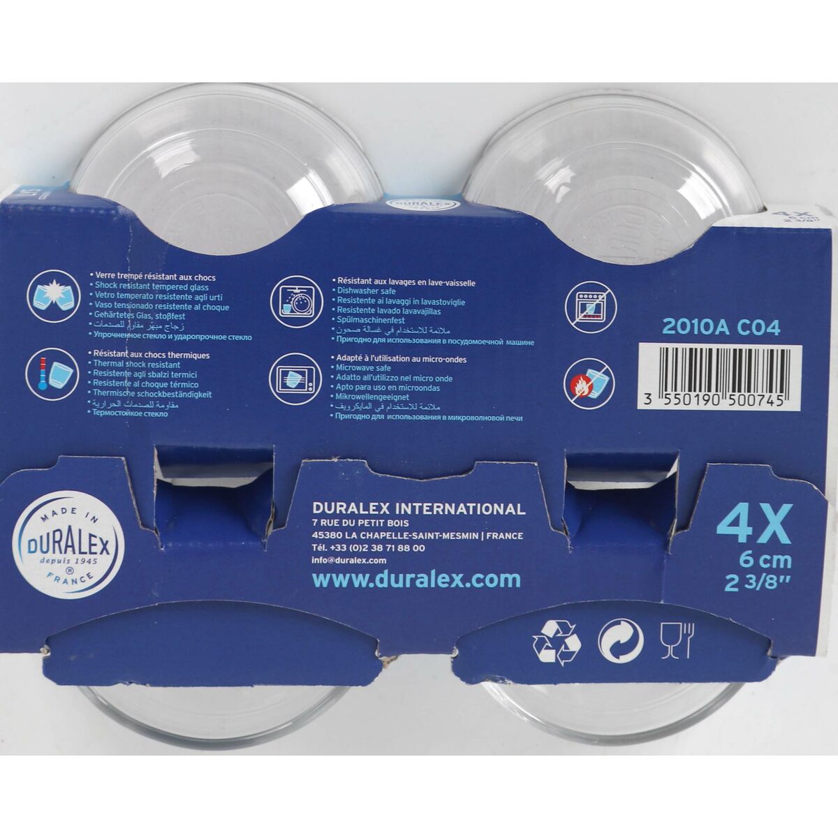 Image secondaire de Saladier Duralex Lys Ø 6 cm 4 Pièces (24 Unités)