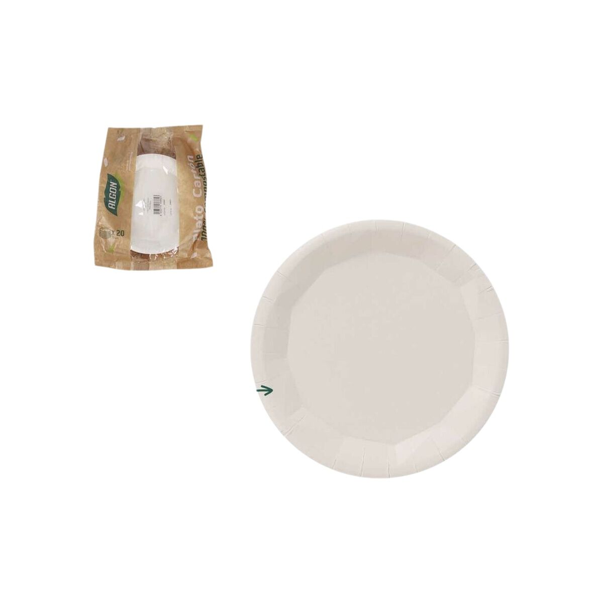 Image secondaire de Service de vaisselle Algon Blanc 22 cm 25 Pièces (18 Unités)