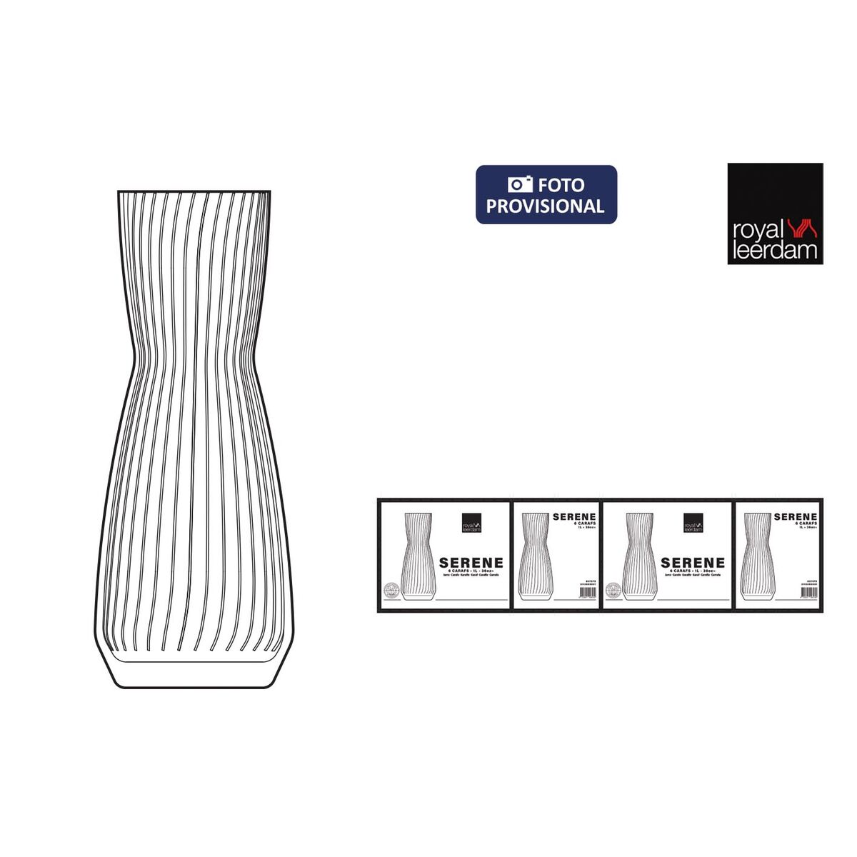 Image secondaire de Bouteille en Verre La Mediterránea 1 L (6 Unités)