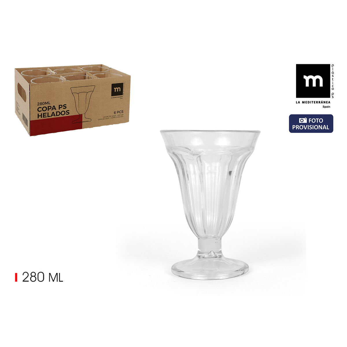Image secondaire de Coupe de glaces et de milkshakes La Mediterránea 0,28 l (24 Unités)