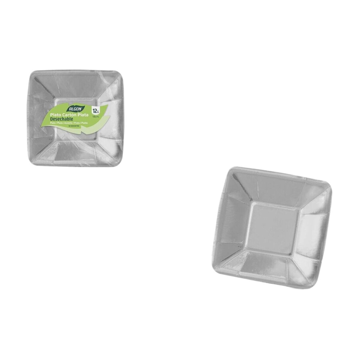 Image secondaire de Service de vaisselle Algon Argenté 18 cm 12 Pièces (18 Unités)
