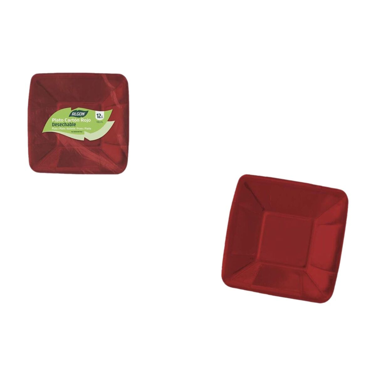 Image secondaire de Service de vaisselle Algon Rouge 18 cm 12 Pièces (18 Unités)