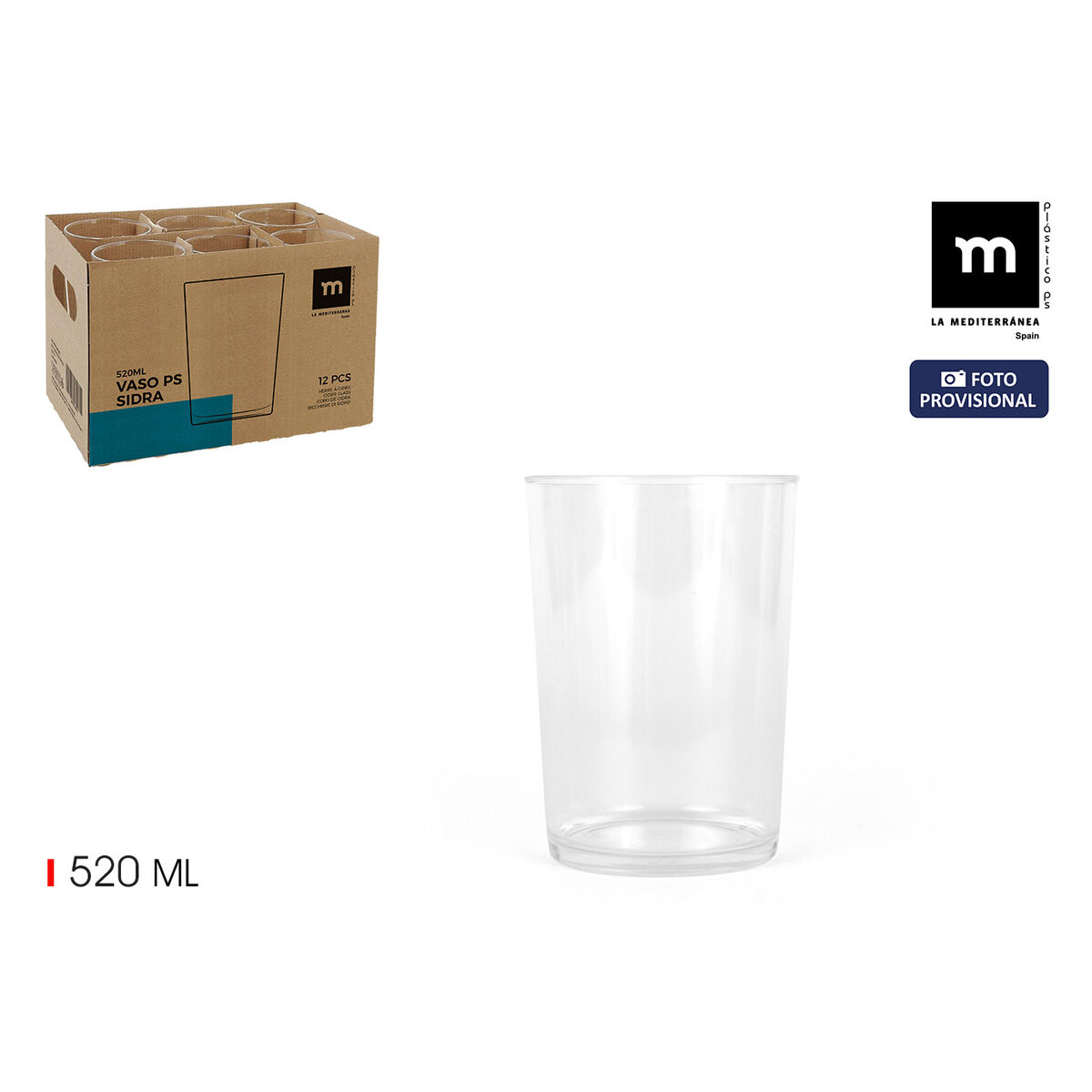 Image secondaire de Verre d'eau La Mediterránea 0,52 l (24 Unités)