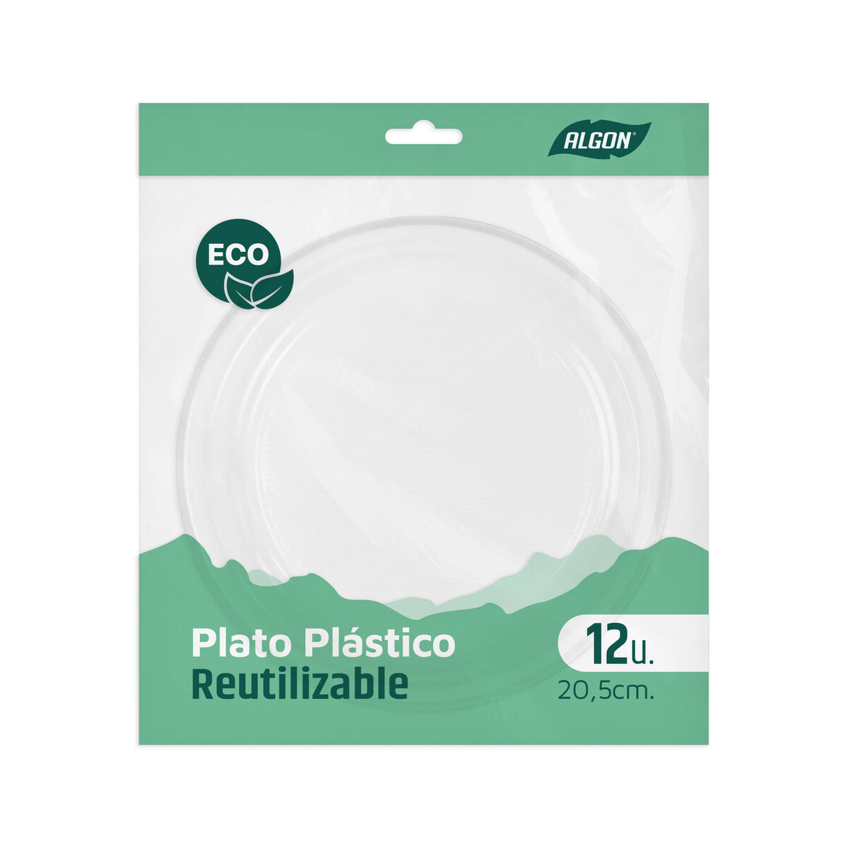 Image secondaire de Service de vaisselle Algon Plastique 20,5 cm 20,5 x 2 cm 12 Pièces (24 Unités)
