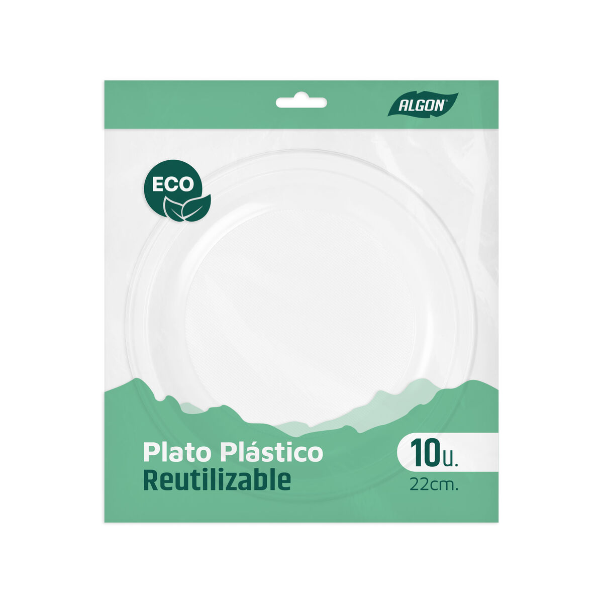 Image secondaire de Service de vaisselle Algon Plastique 22 cm 22 x 22 x 1,5 cm 10 Pièces (18 Unités)