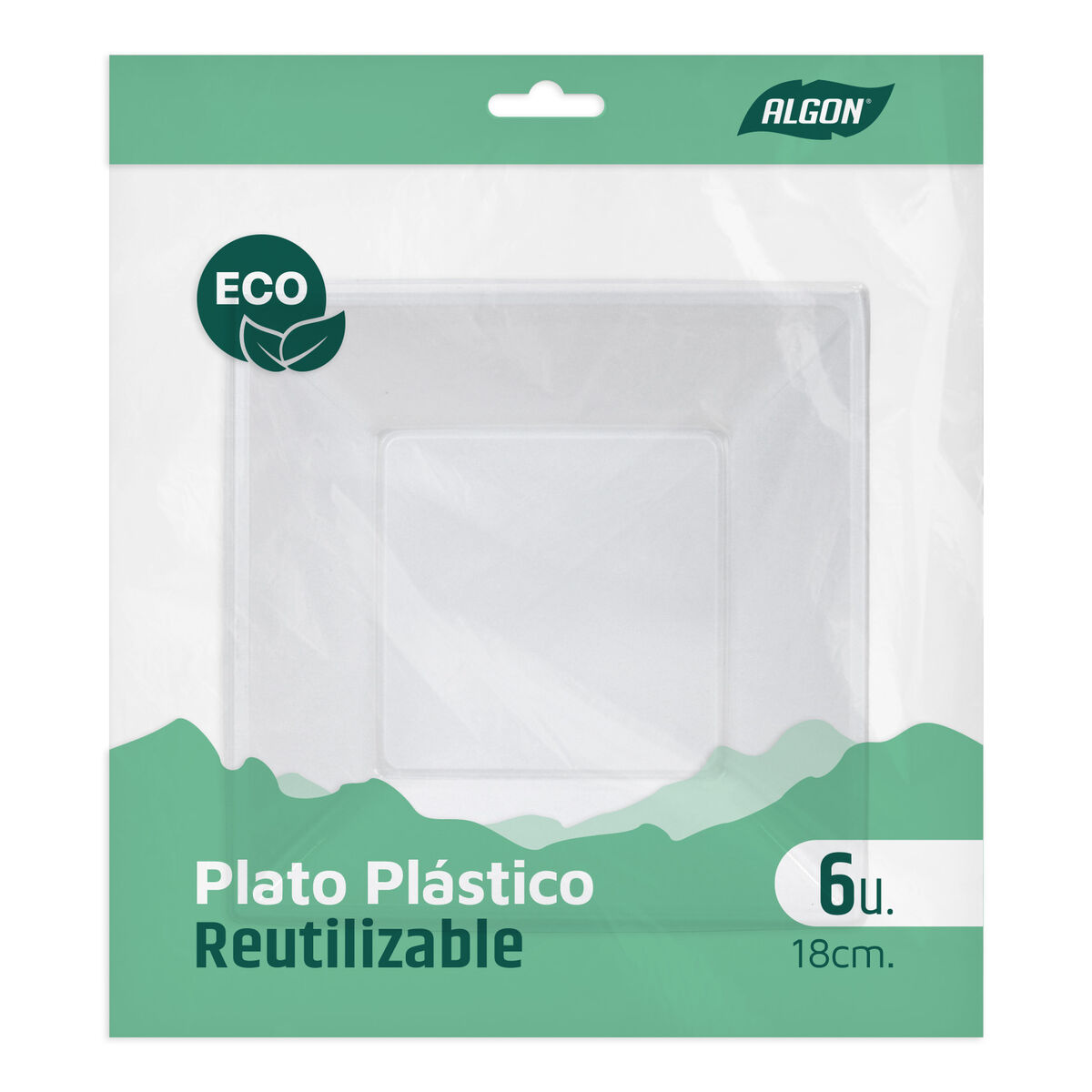 Image secondaire de Service de vaisselle Algon Plastique 18 cm 6 Pièces (24 Unités)