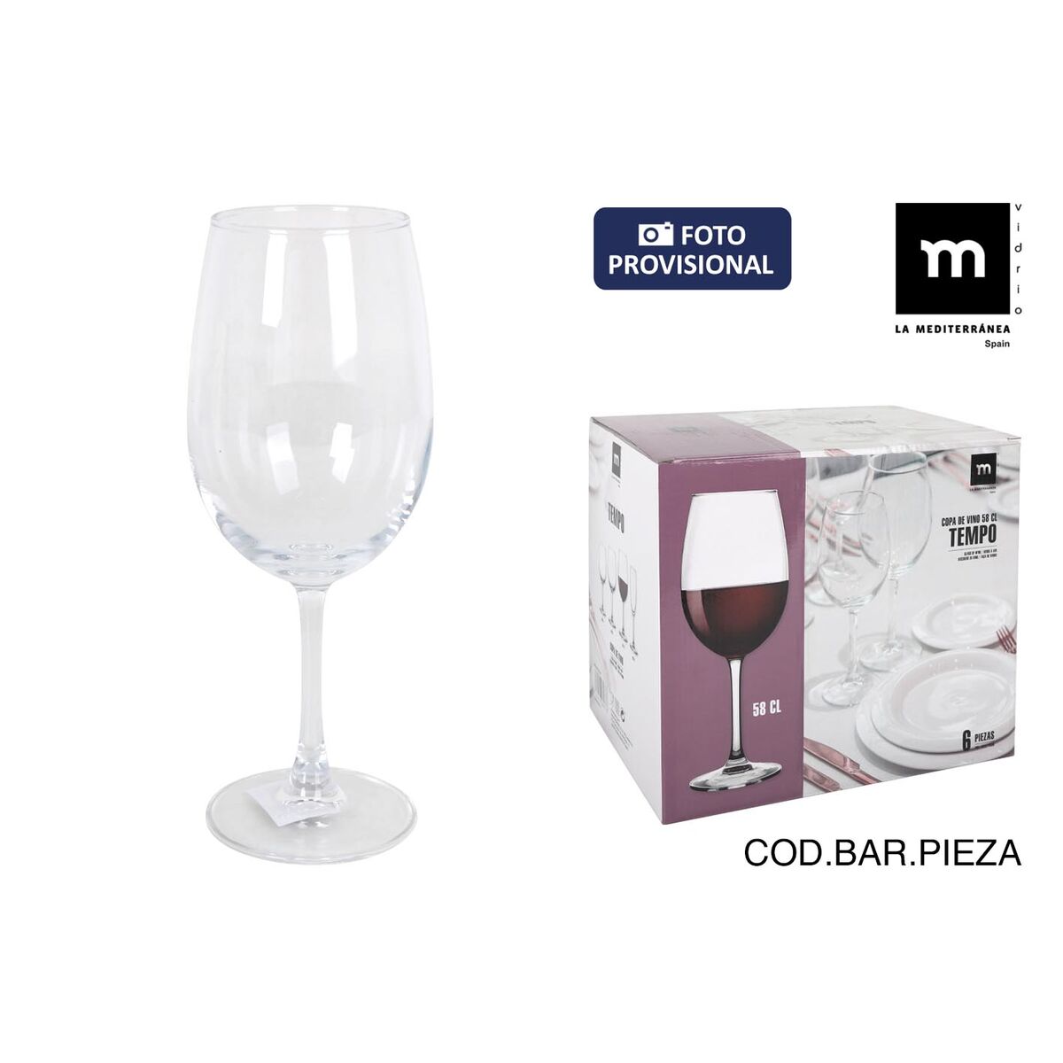 Image secondaire de verre de vin La Mediterránea Tempo (24 Unités)