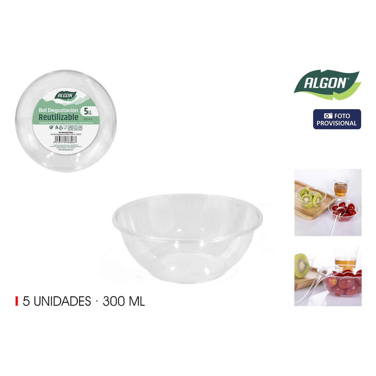 Image secondaire de Bol mélangeur Algon 0,3 L 5 Pièces (24 Unités)