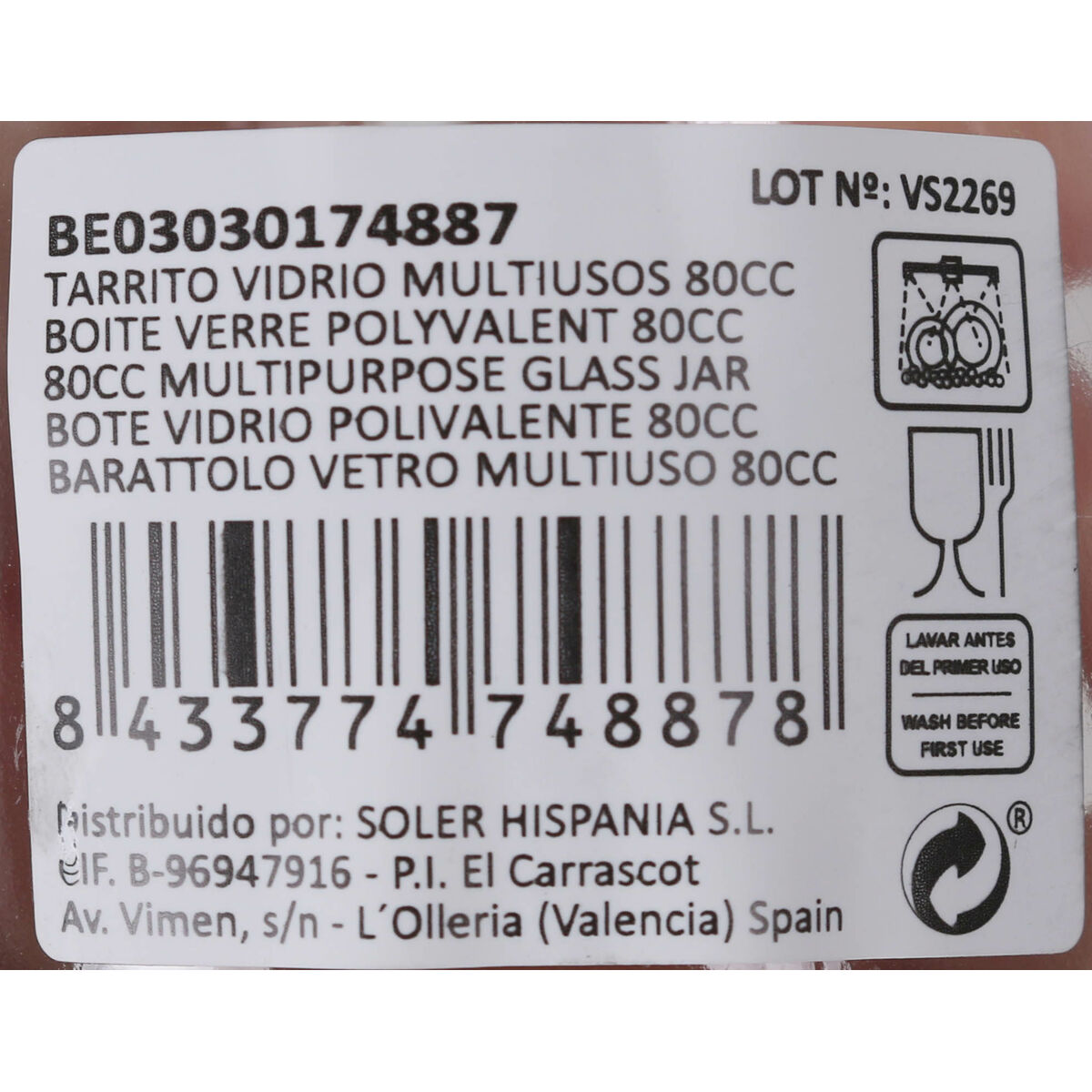 Image secondaire de Pot en verre Mediterraneo 80 ml (72 Unités)