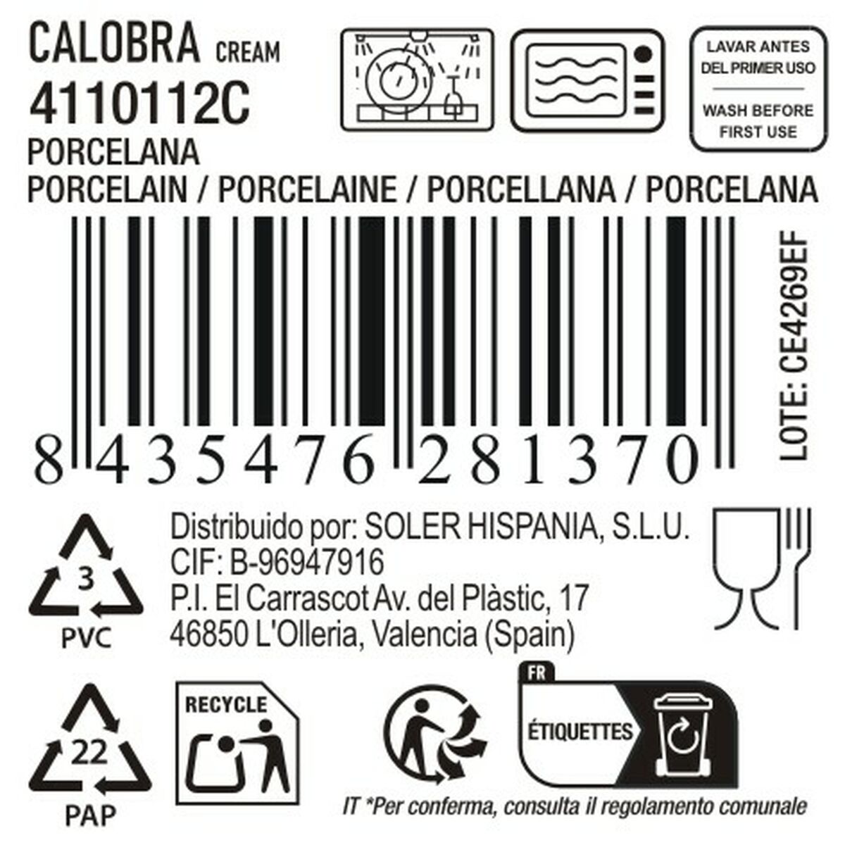 Image secondaire de Plat à Gratin La Mediterránea Calobra Ø 13,2 cm (24 Unités)
