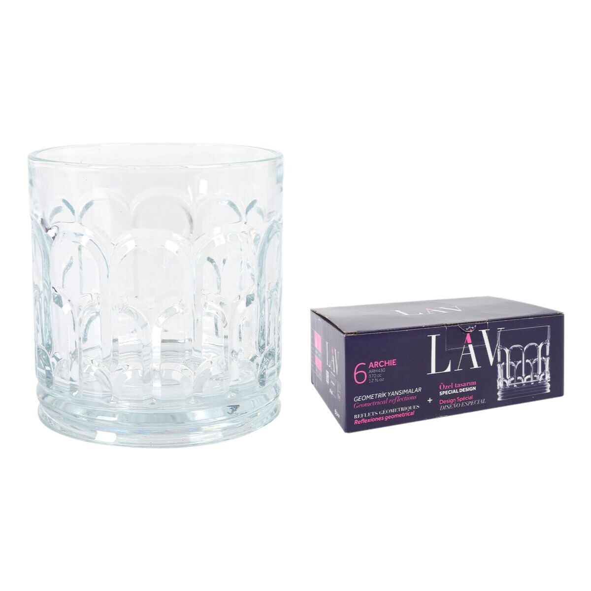 Image secondaire de Set de Verres LAV Archie 0,37 L 6 Pièces (4 Unités)