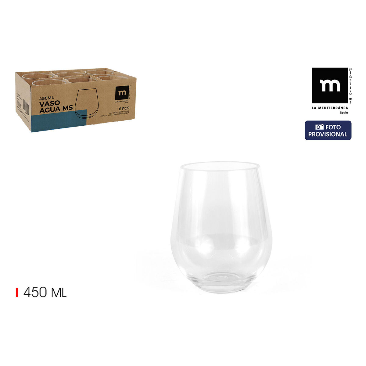 Image secondaire de Verre d'eau La Mediterránea 0,4 l (24 Unités)