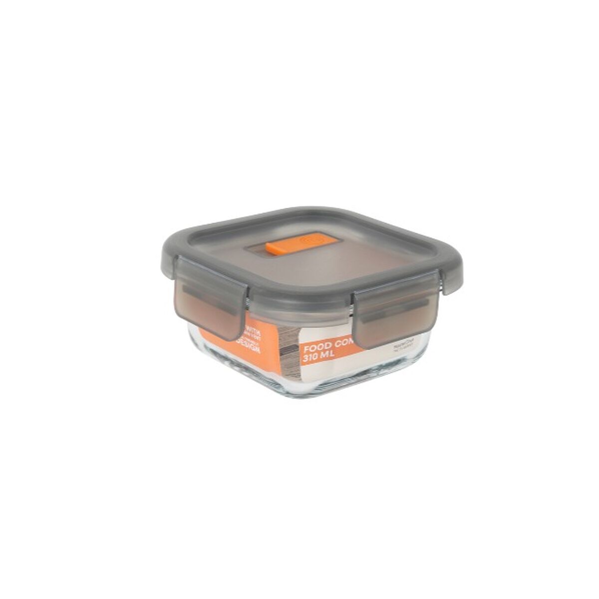 Image secondaire de Boîte à lunch hermétique MasterChef Gris Transparent Carré 310 ml (12 Unités)