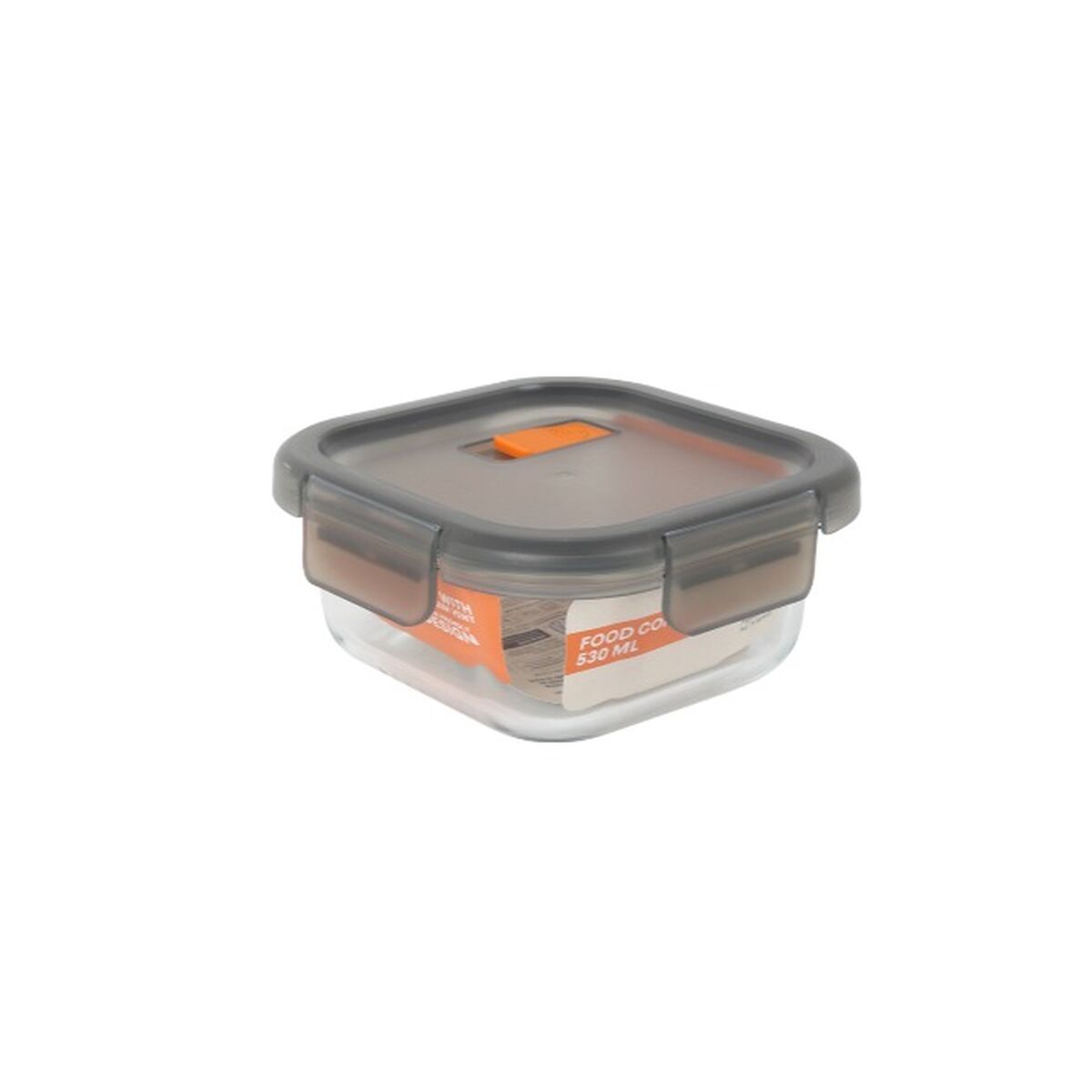 Image secondaire de Boîte à lunch hermétique MasterChef Gris Transparent Carré 530 ml (12 Unités)