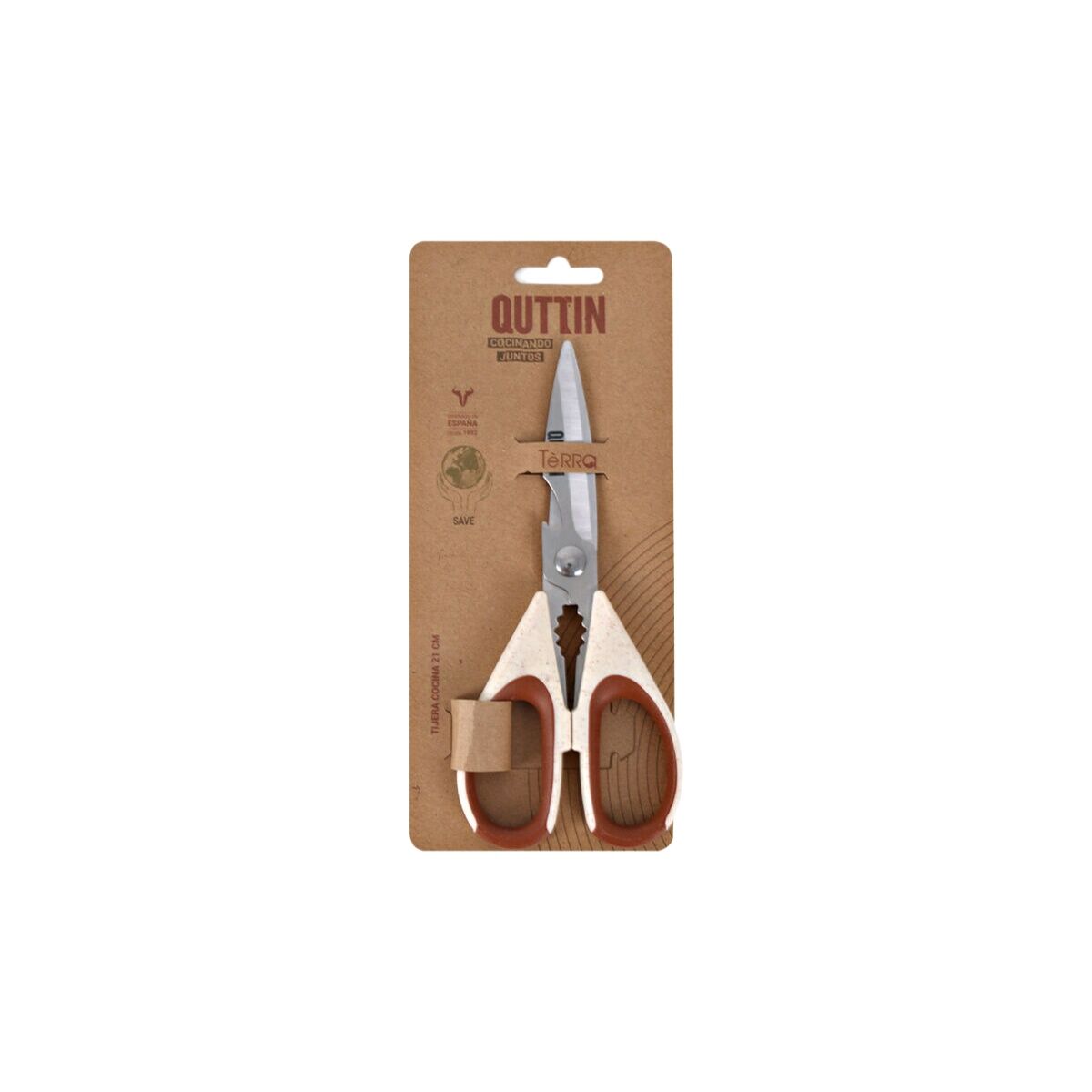 Image secondaire de Ciseaux de Cuisine Quttin Terra 21 cm 2,5 mm (16 Unités)