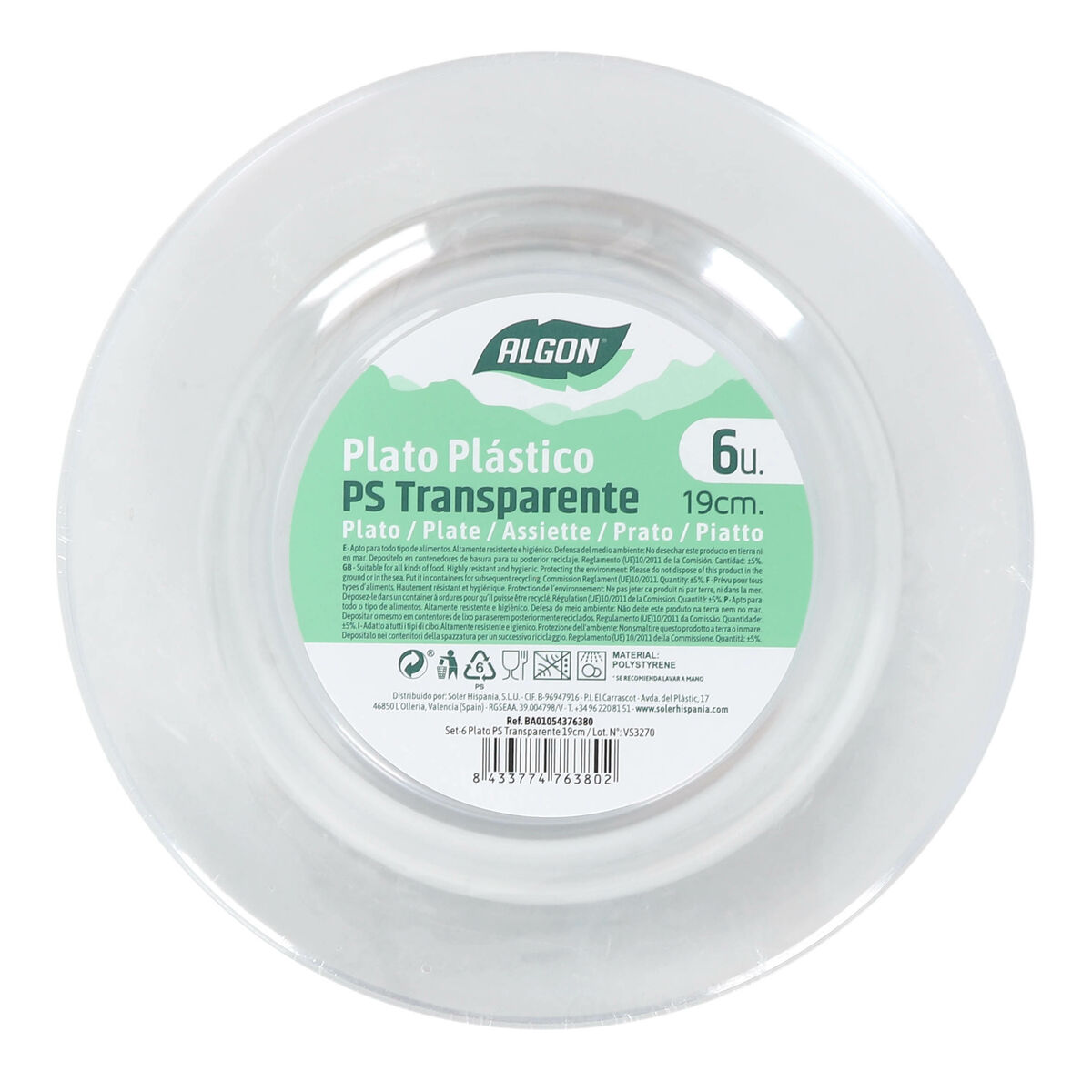 Image secondaire de Service de vaisselle Algon 19 cm 6 Pièces (24 Unités)