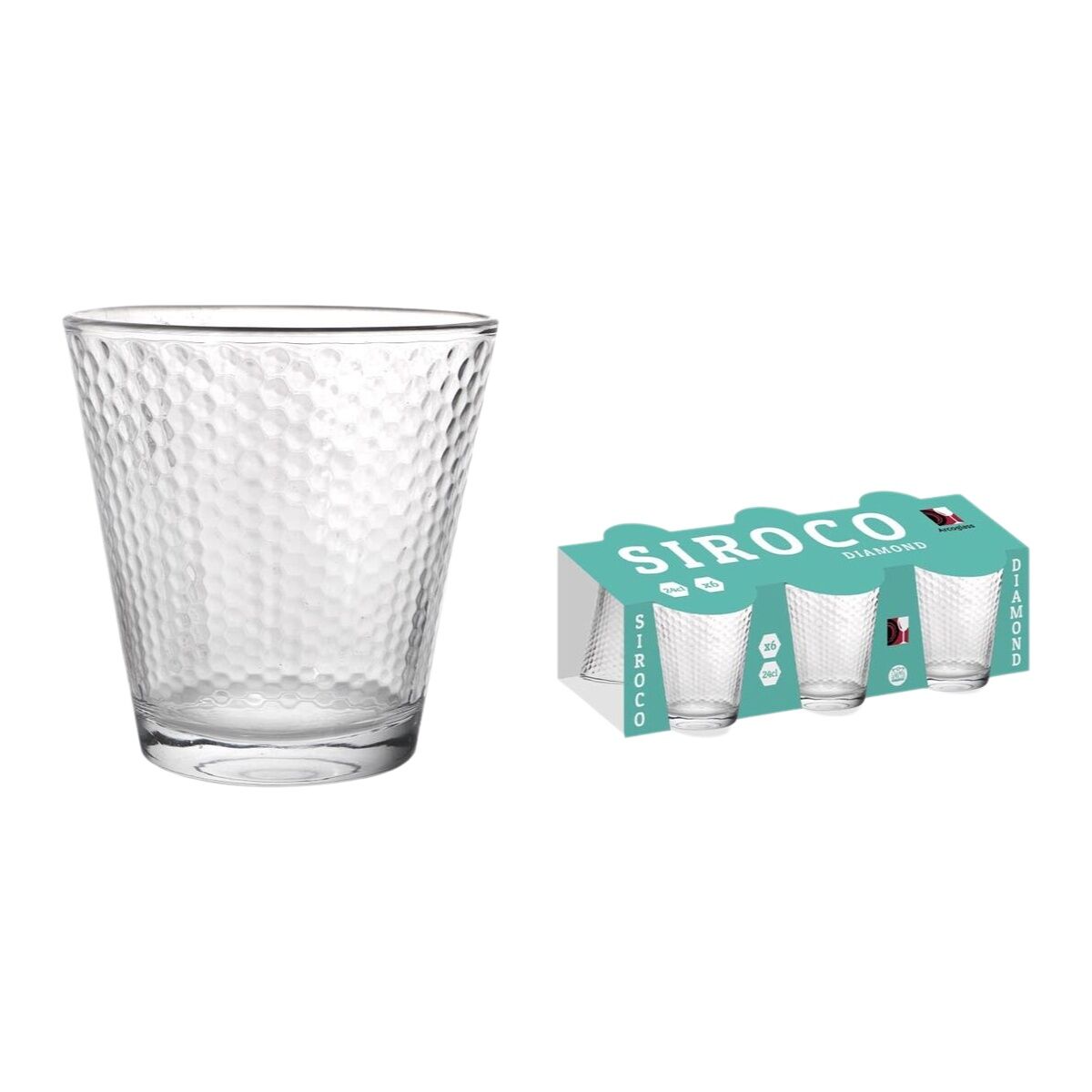 Image secondaire de Set de Verres La Mediterránea Siroco diamonds 6 Pièces (12 Unités)
