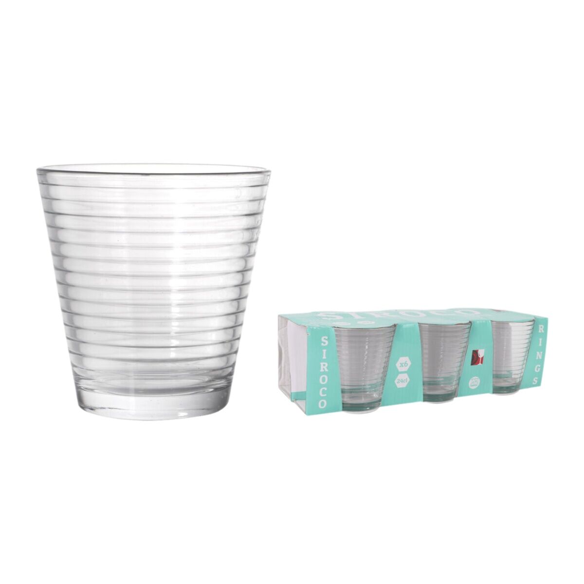 Image secondaire de Set de Verres La Mediterránea Siroco rings 6 Pièces (12 Unités)