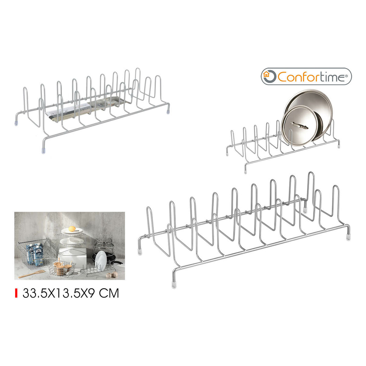 Image secondaire de Support pour Ustensiles de Cuisine Confortime 33,5 x 13,5 x 9 cm (12 Unités)