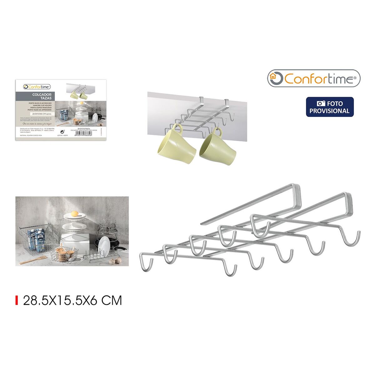 Image secondaire de Support pour Ustensiles de Cuisine Confortime (8 Unités)