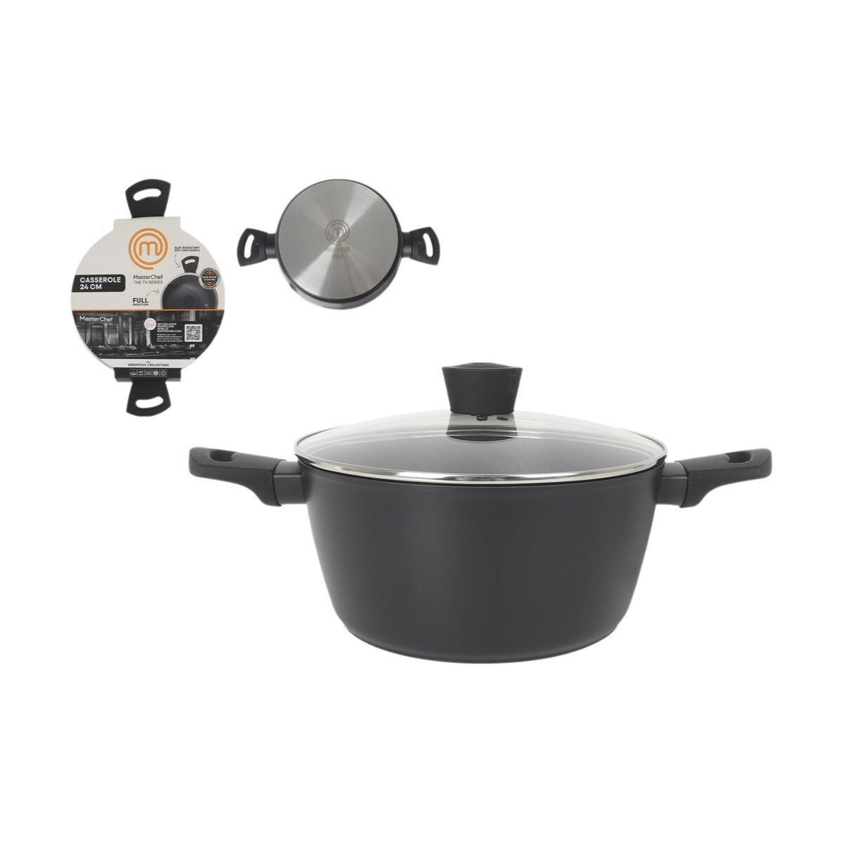 Image secondaire de Casserole avec Couvercle MasterChef 24 cm (4 Unités)