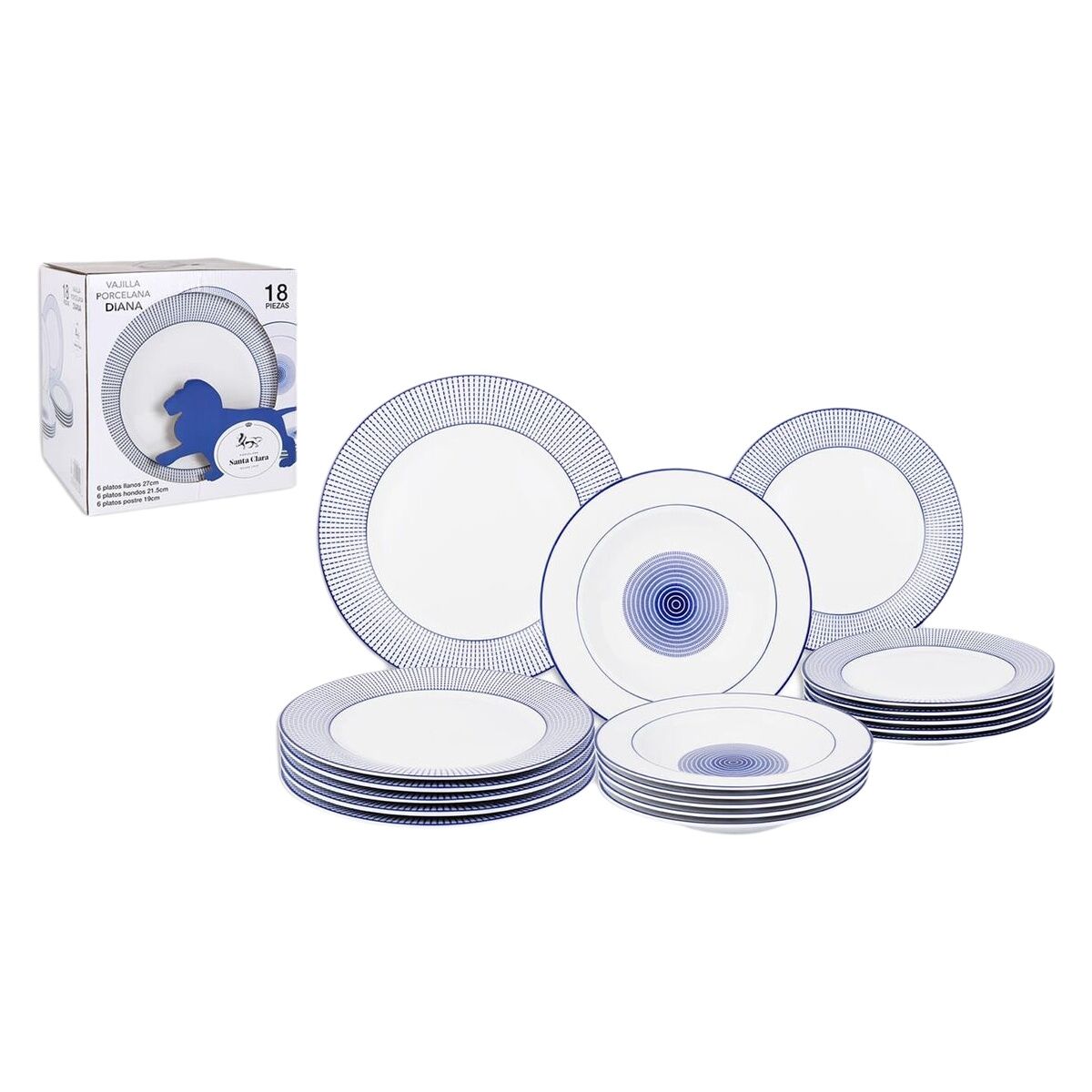 Image secondaire de Assiettes Santa Clara Diana Ronde (2 Unités)