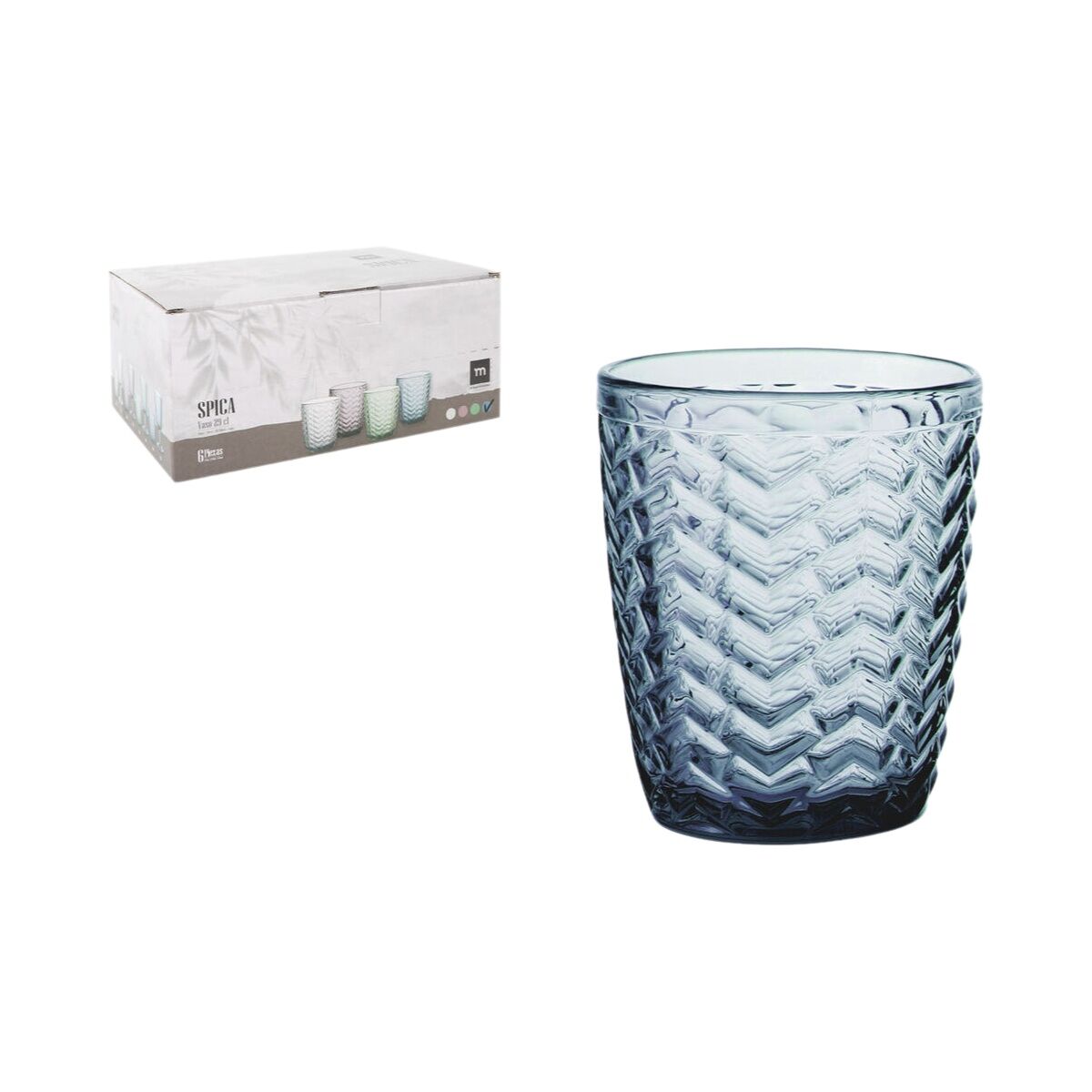 Image secondaire de Verre d'eau La Mediterránea Spica Bleu (48 Unités)