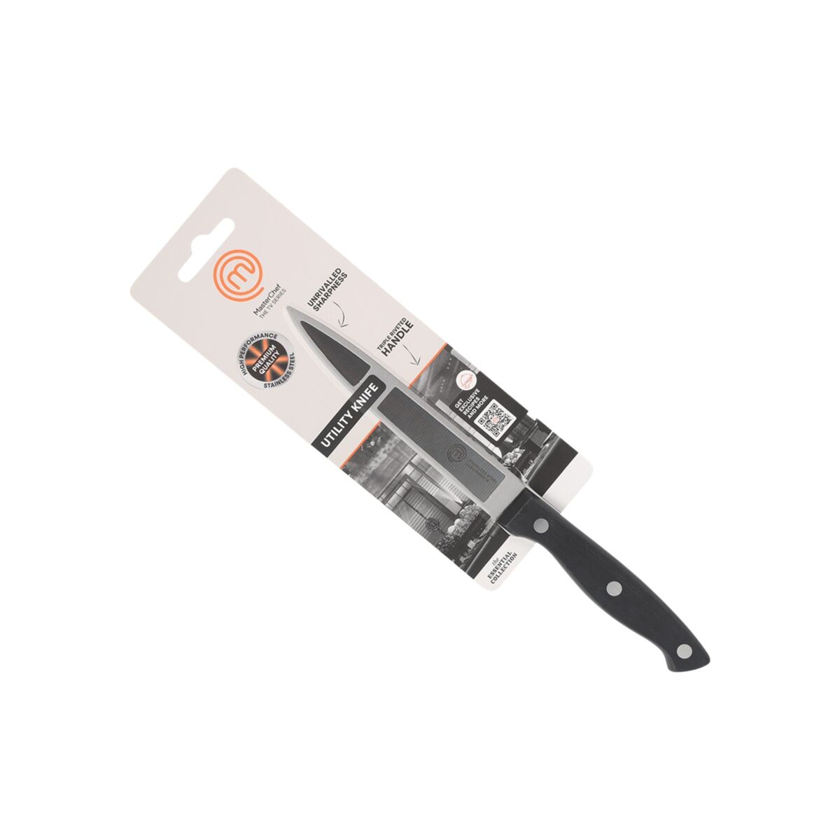 Image secondaire de Couteau de cuisine MasterChef Noir Argenté 12 cm Polyvalents (24 Unités)
