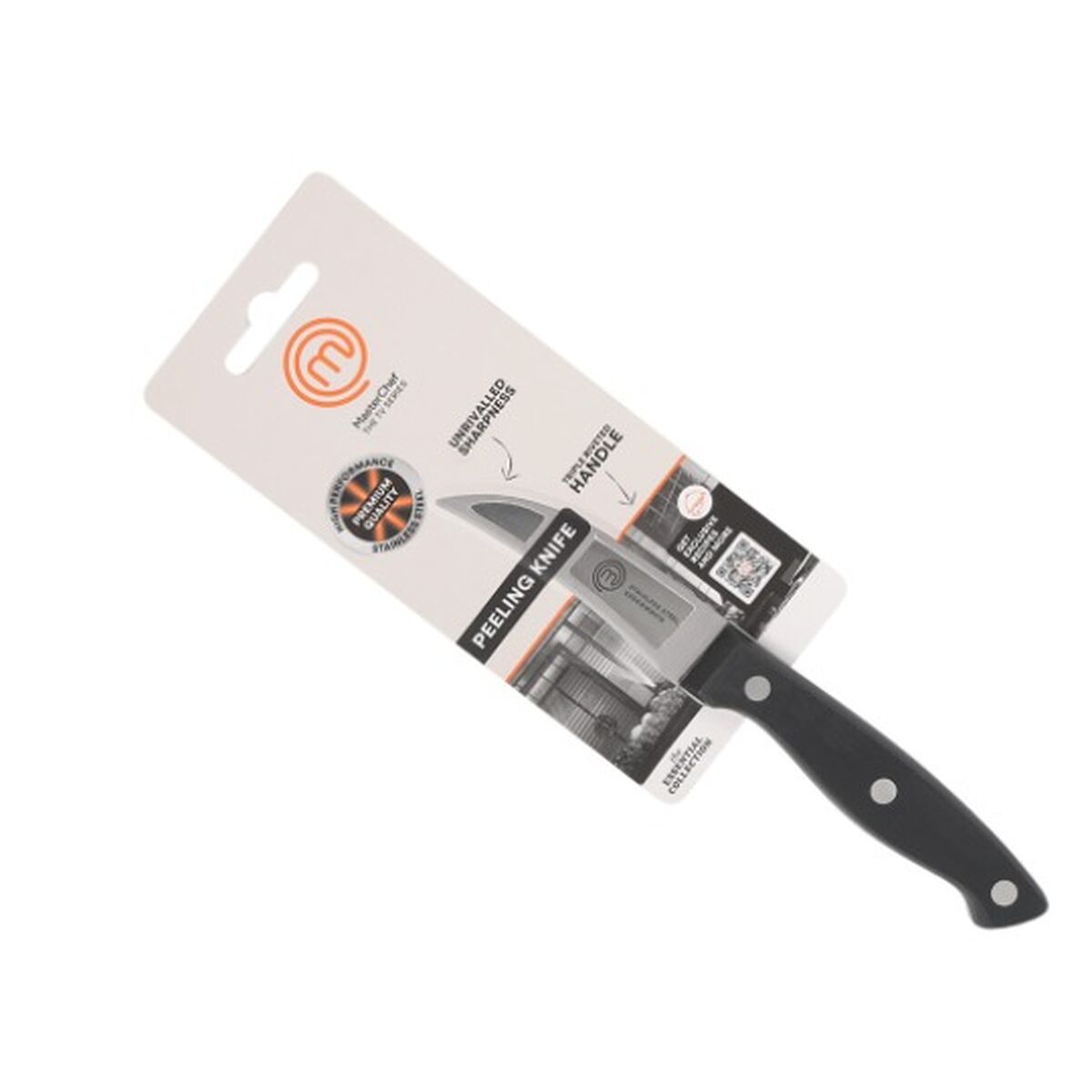 Image secondaire de Eplucheur MasterChef Noir Argenté Acier inoxydable 7 cm (24 Unités)