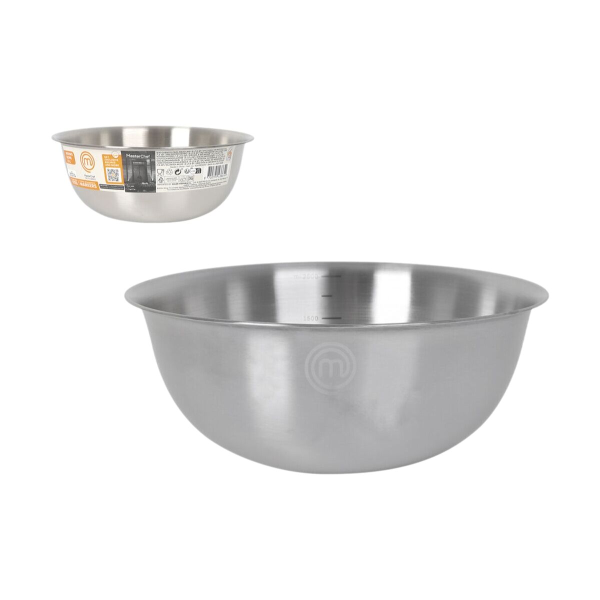 Image secondaire de Bol MasterChef Acier inoxydable 3 L 24 x 10 cm (24 Unités)
