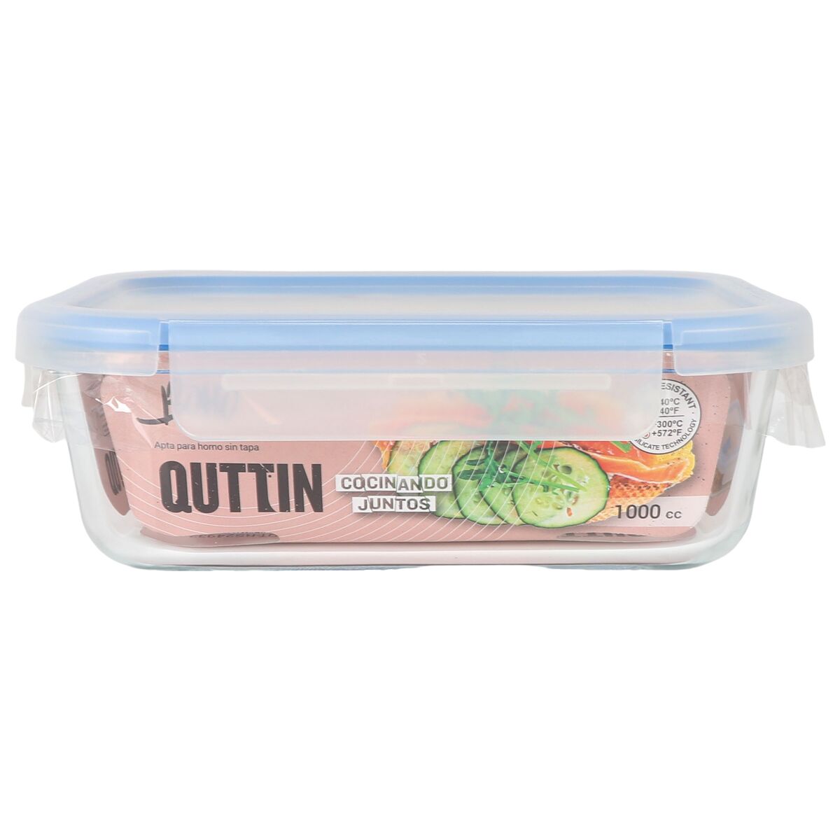 Image secondaire de Boîte à lunch hermétique Quttin Boho Transparent Rectangulaire 1 L (6 Unités)