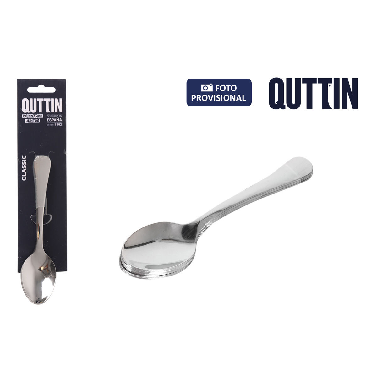 Image secondaire de Cuillère à dessert Quttin Classic 6 Pièces (12 Unités)