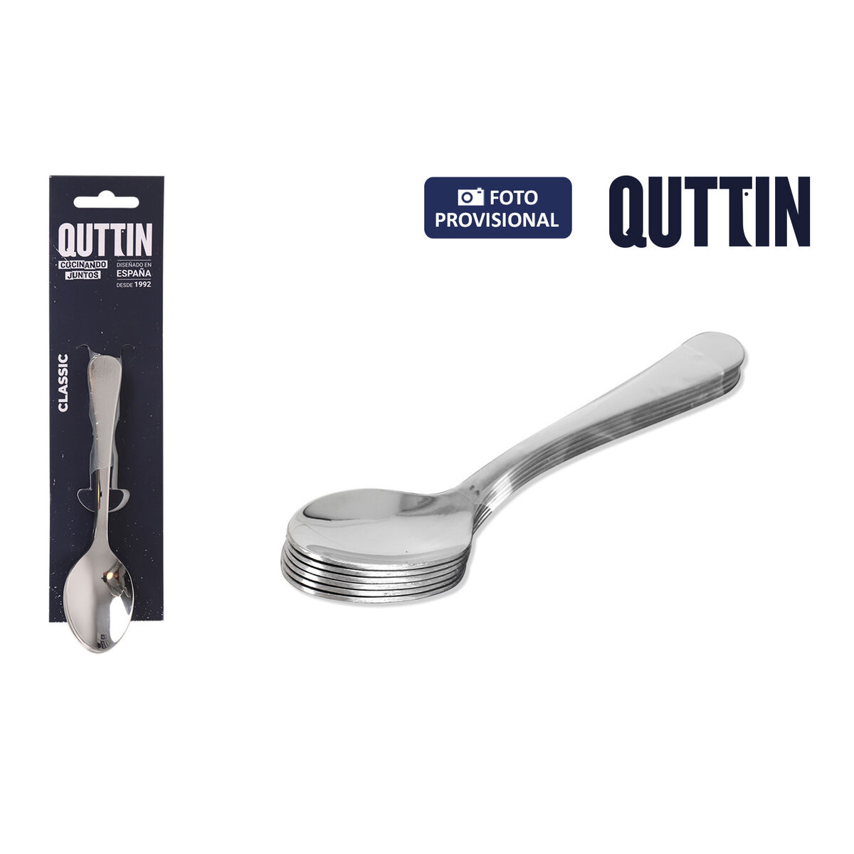 Image secondaire de Cuillère à dessert Quttin Classic 6 Pièces (12 Unités)