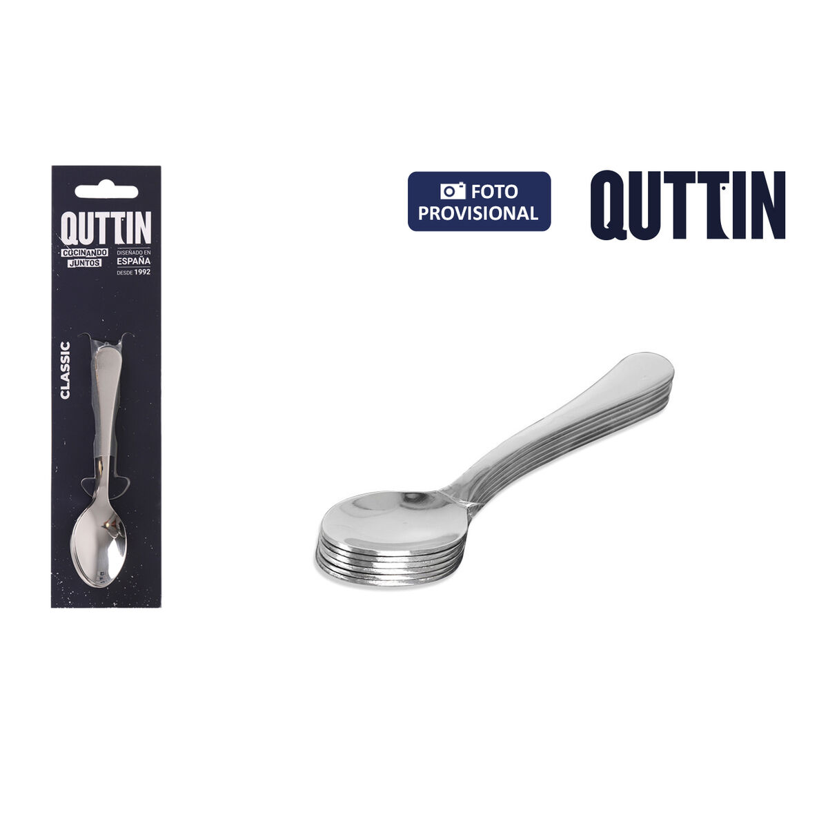 Image secondaire de Cuillère à dessert Quttin Classic 6 Pièces (12 Unités)