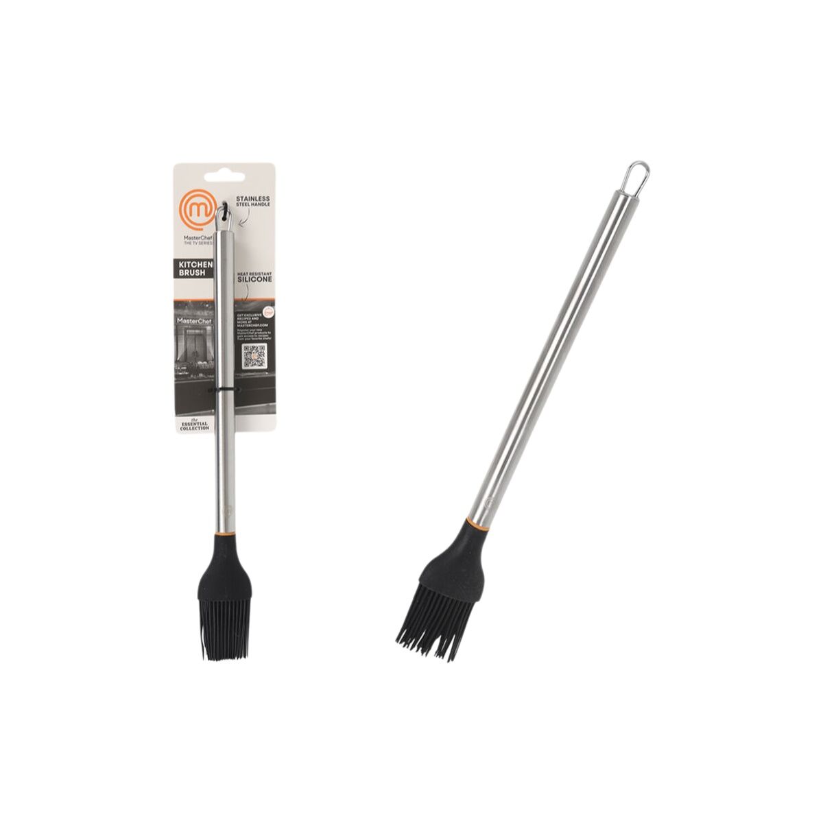 Image secondaire de Brosse de cuisine MasterChef Silicone Acier inoxydable 31 cm (24 Unités)