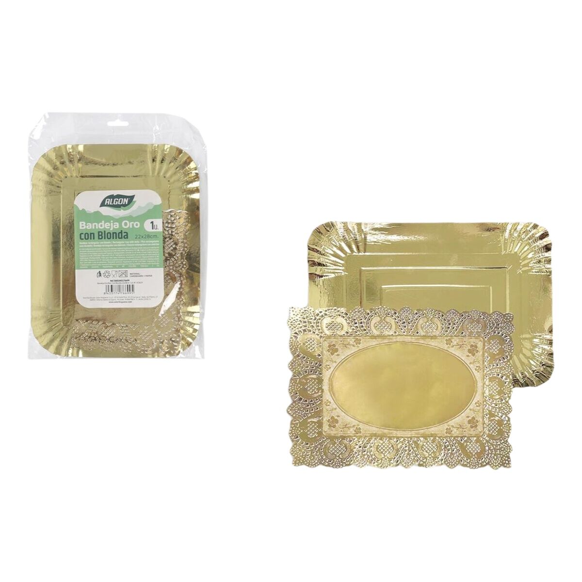 Image secondaire de Plateau apéritif Algon Rectangulaire 22 x 28 cm (30 Unités)