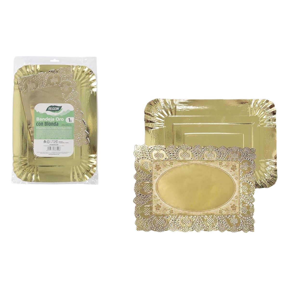 Image secondaire de Plateau apéritif Algon Rectangulaire 26 x 35 cm (30 Unités)