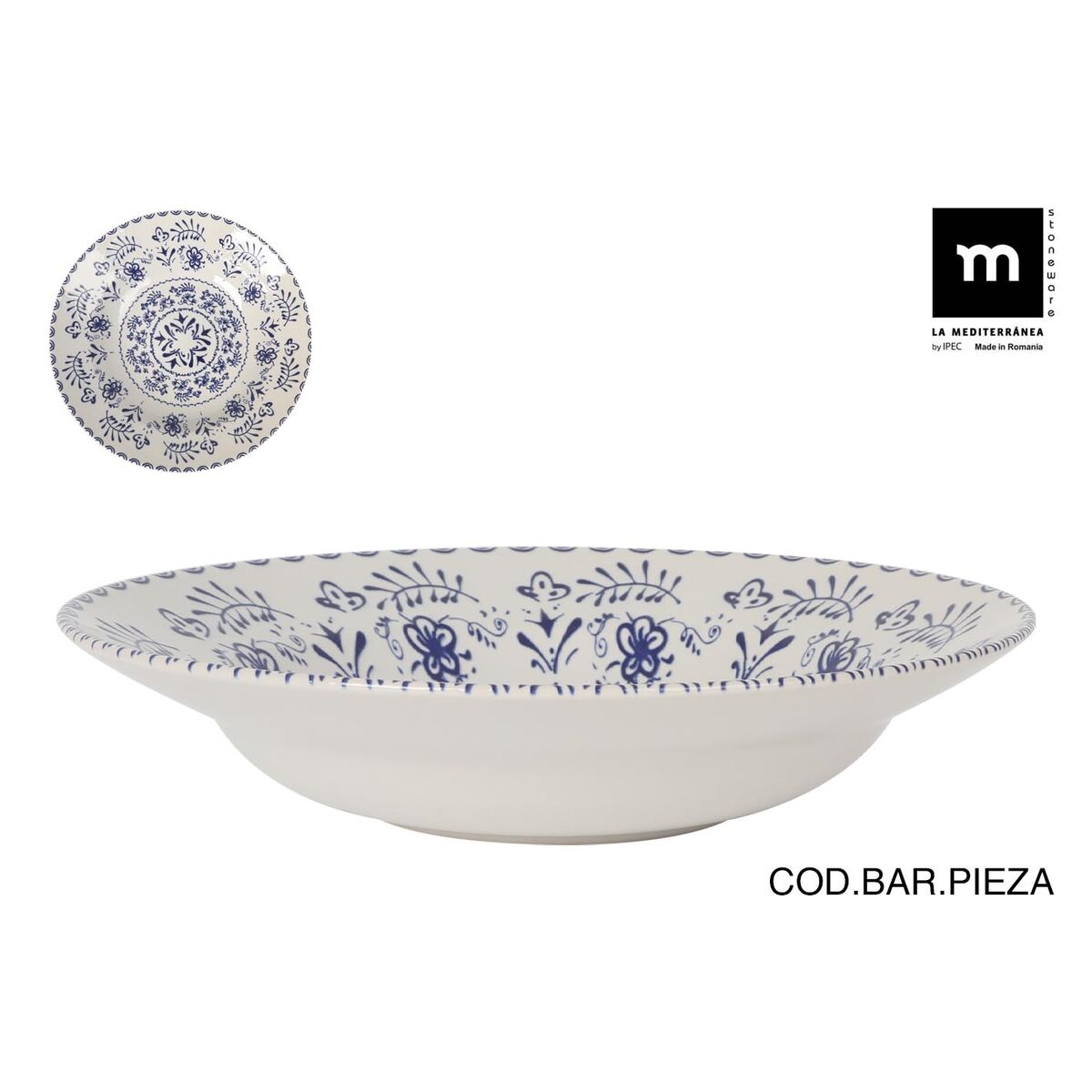 Image secondaire de Assiette à pâtes La Mediterránea Blur Ø 29 cm (6 Unités)