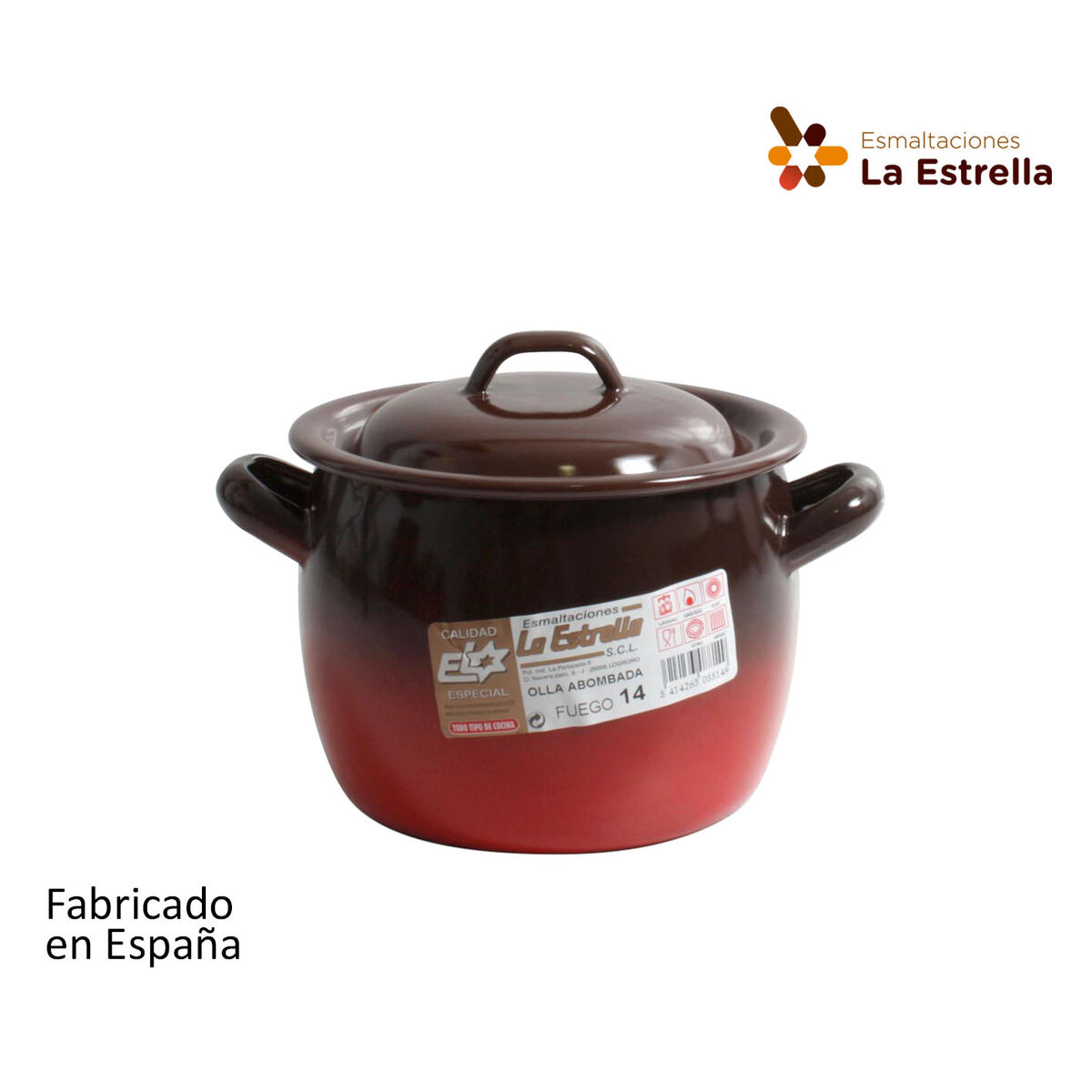 Image secondaire de Marmite avec couvercle La Estrella Fuego ø 12 x 11 cm (4 Unités)
