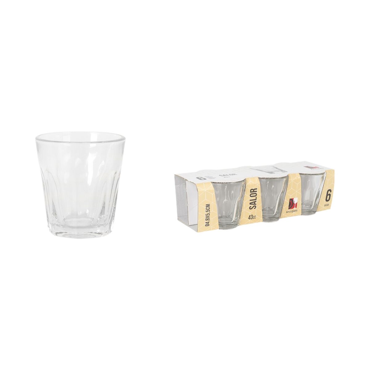 Image secondaire de Set de Verres Inde Salor 43 ml 6 Pièces (12 Unités)