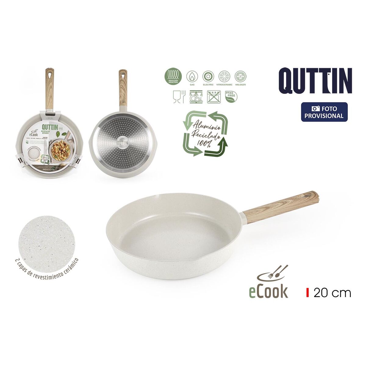 Pan Quttin ECOOK White (6 Units)