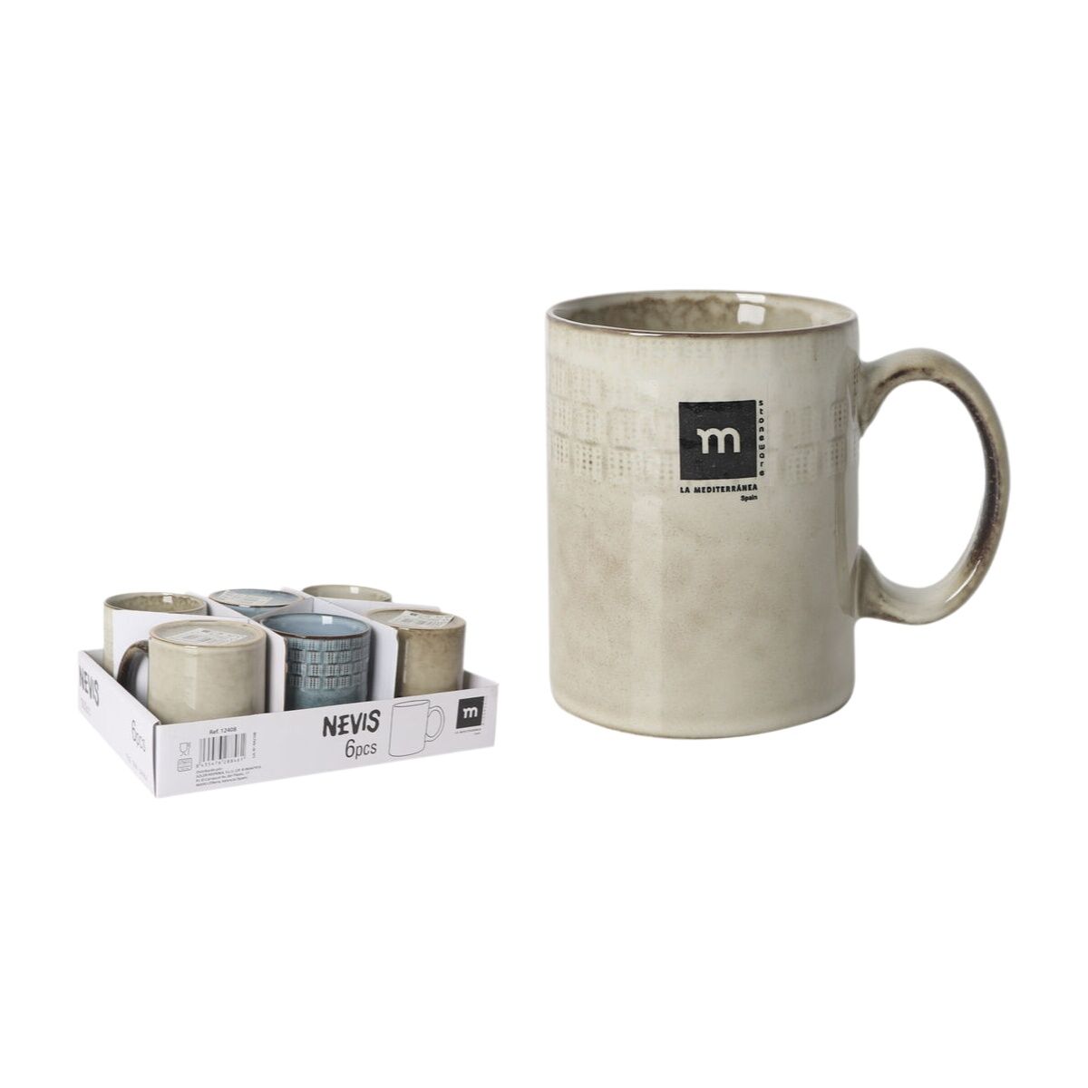 Image secondaire de Tasse mug Inde Nevis Rectangulaire 300 ml (24 Unités)