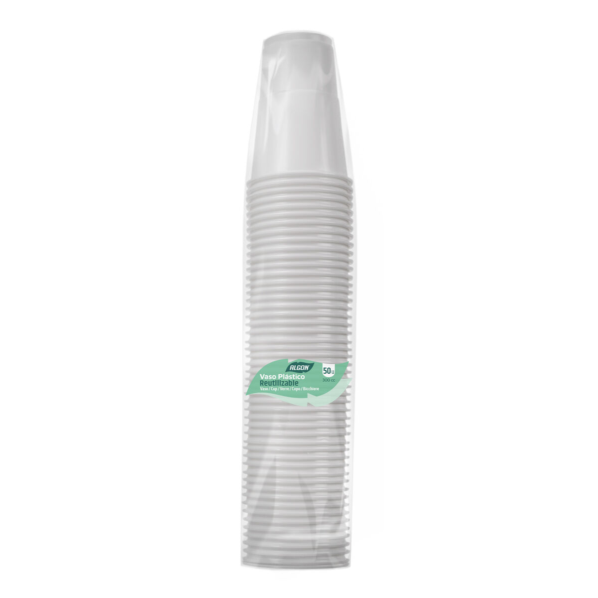 Image secondaire de Set de Verres Inde Blanc 300 ml 50 Pièces (18 Unités)