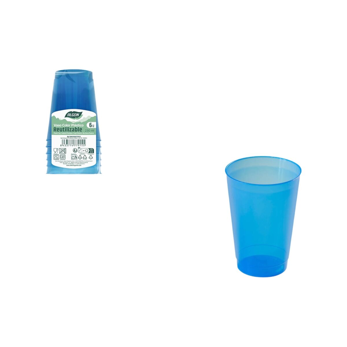 Glazenset Algon 230 ml 6 Onderdelen (24 Stuks)