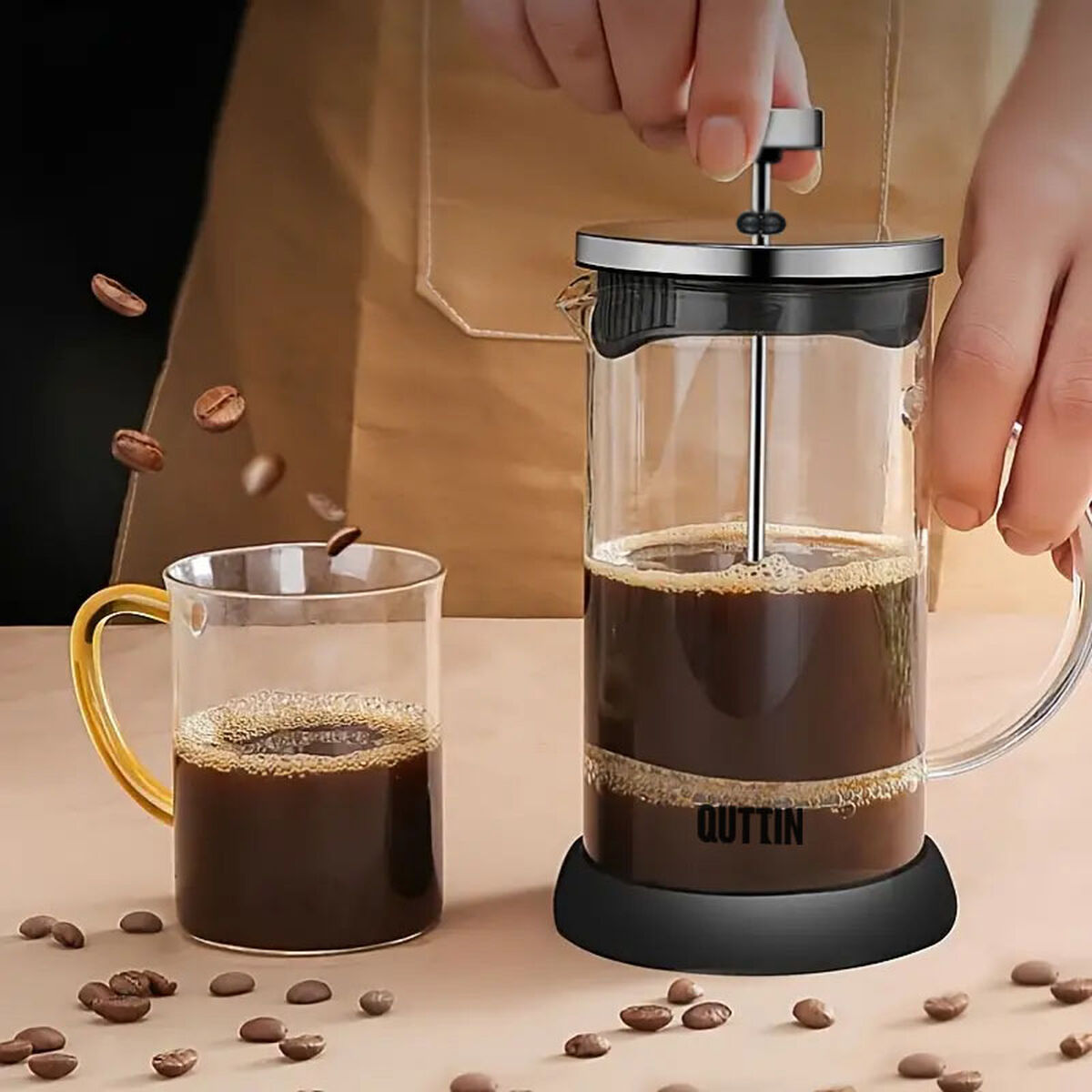 Mug with Infusion Filter Quttin Borosilicate Glass 0,6 L (8 Units), view 4
