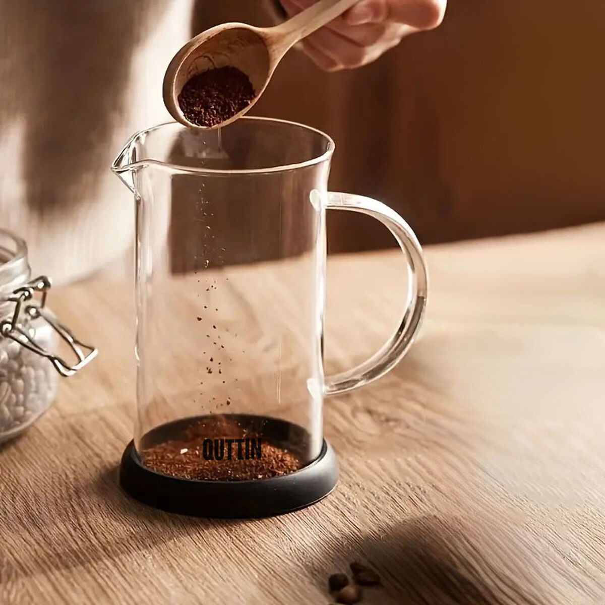Mug with Infusion Filter Quttin Borosilicate Glass 800 ml 16 x 11 x 18 cm (8 Units), view 2