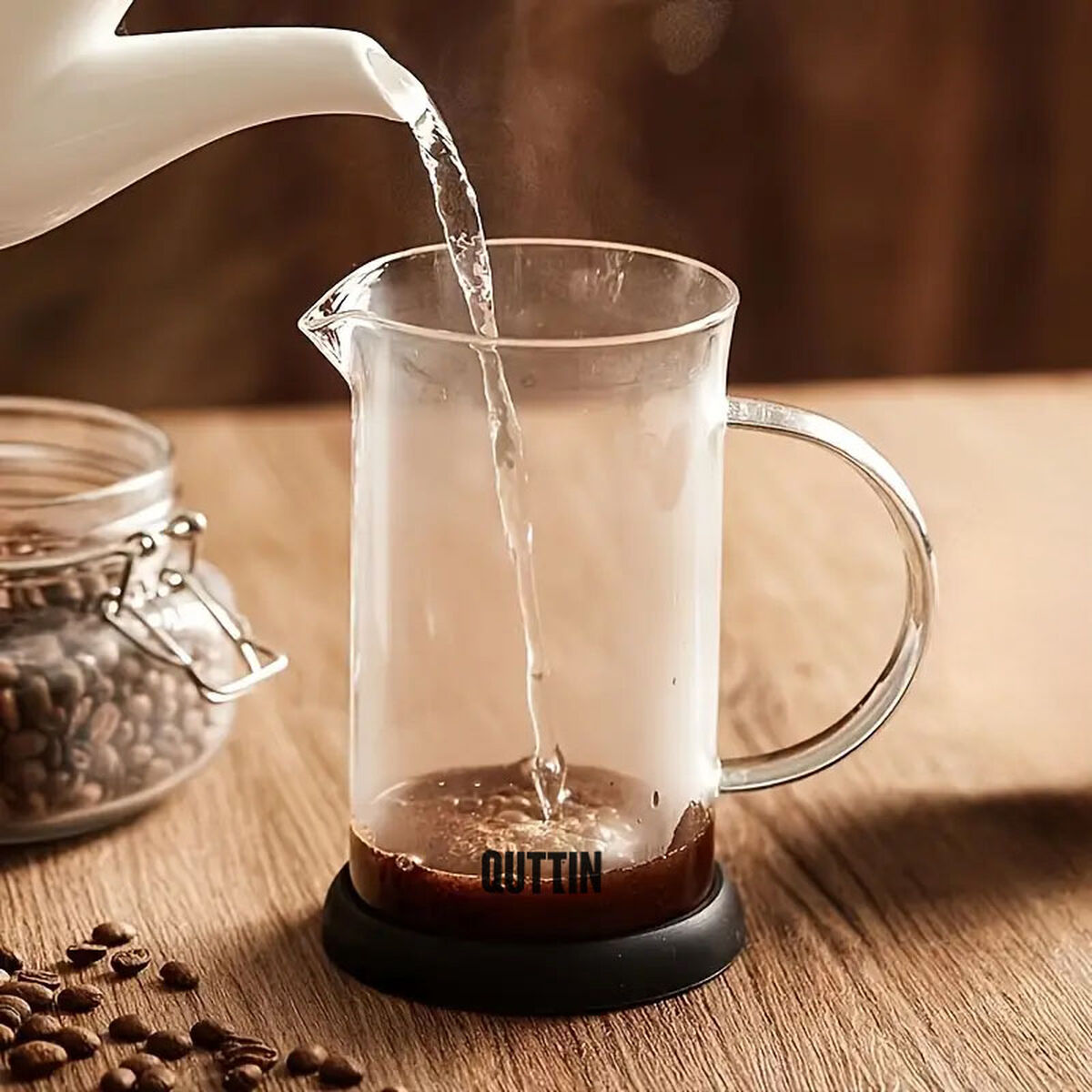 Mug with Infusion Filter Quttin Borosilicate Glass 800 ml 16 x 11 x 18 cm (8 Units), view 3