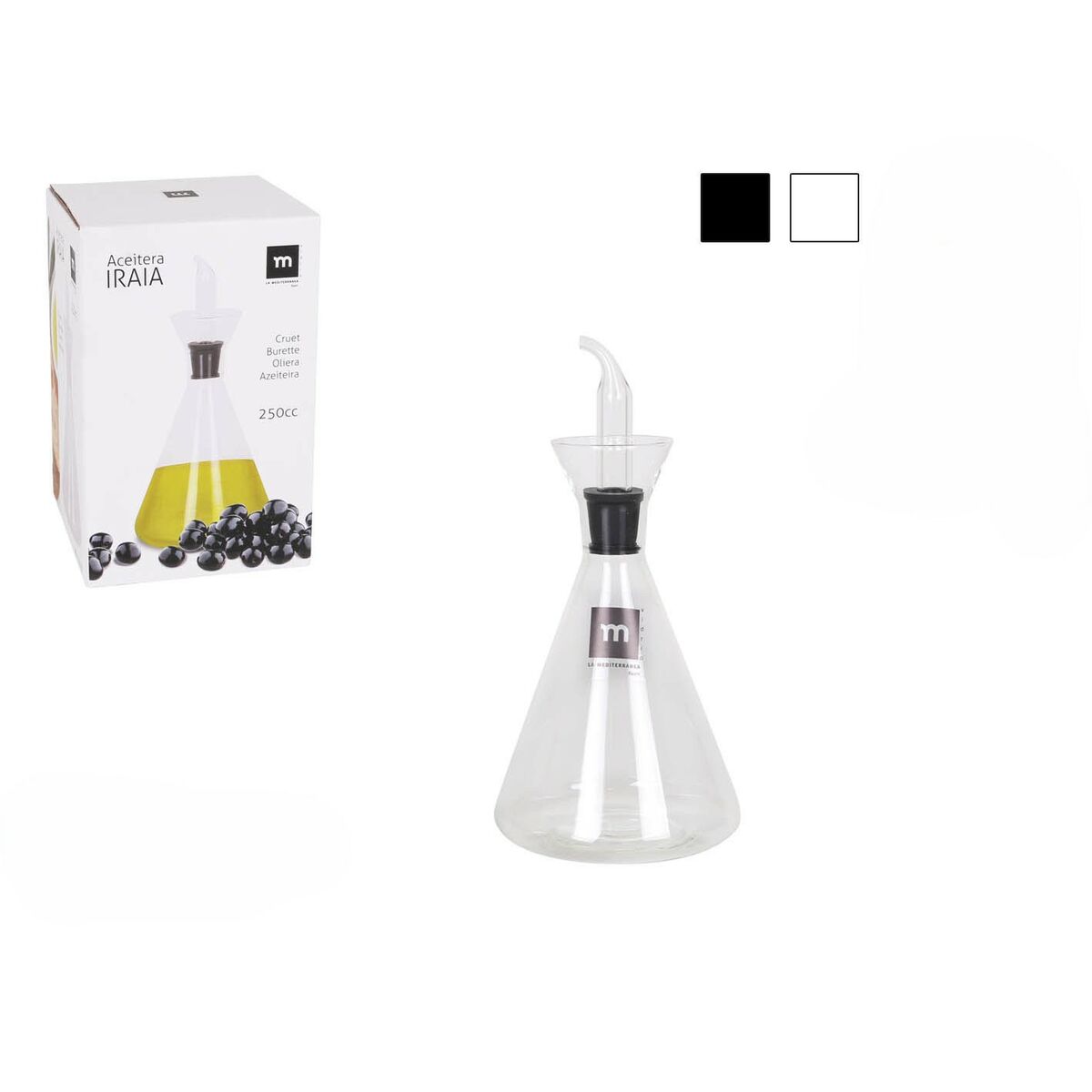 Image secondaire de Huilier La Mediterránea Transparent Verre Borosilicaté 250 ml (8 Unités)